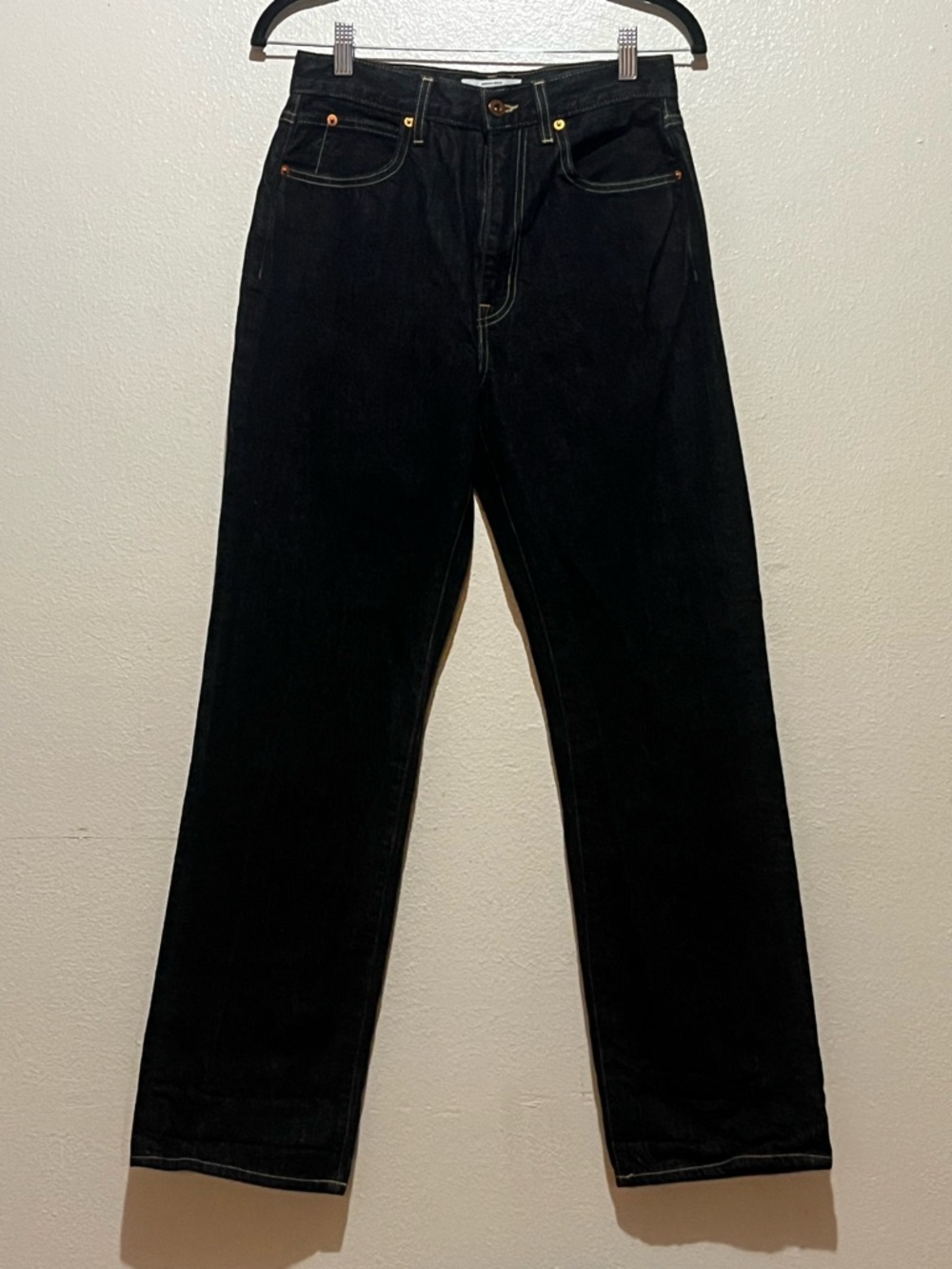 SLVRLAKE Premium Denim Jeans Size 28 Dark Wash Straight Leg High Rise USA Made